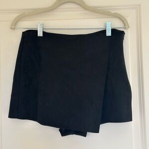 Envelope Skirt Black Suede